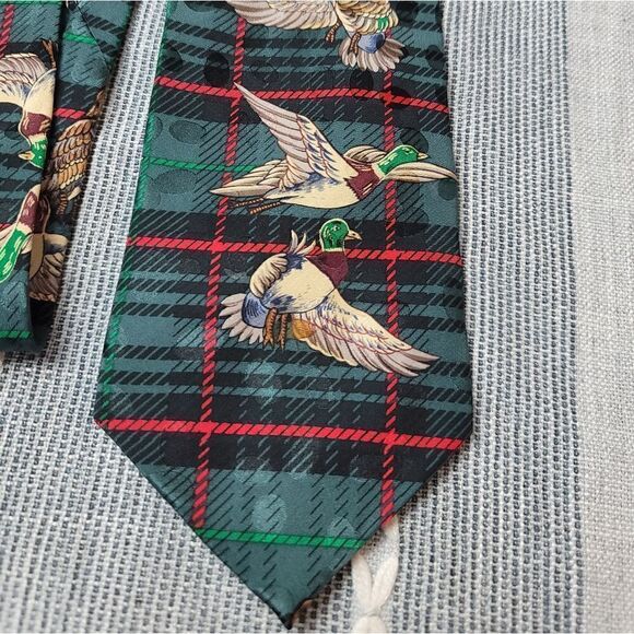 VINTAGE ADDICTION Mallard Silk Tie - Picture 2 of 7